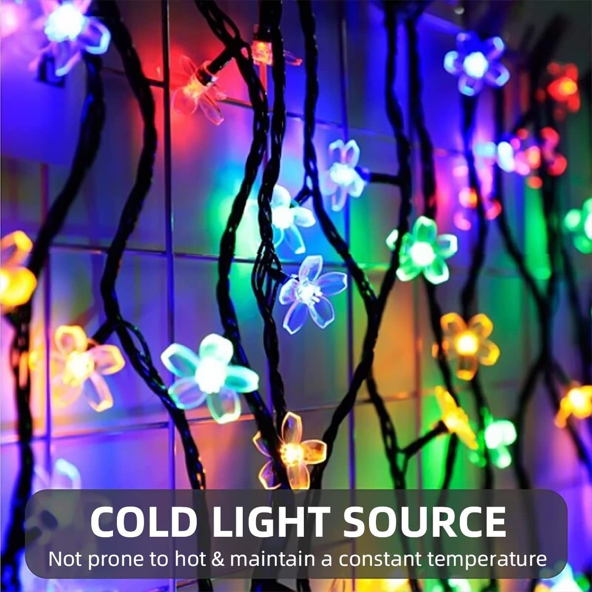 Solar String Flower Lights Outdoor Waterproof  Fairy Light for Garden Fence Patio Yard Christmas Tree, Lawn, Party Decorations