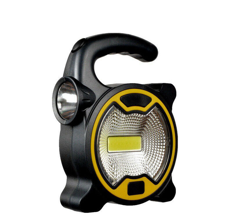 Portable Green Yellow LED COB Outdoor Working Lantern Camping Warehouse Floodlight with Torch