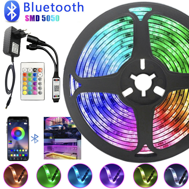 App Controlled Full Kit Music Sync tvbacklights 12V 5050 5m 10m 15m IP20 Wifi Smart Rgb Led Strip Light