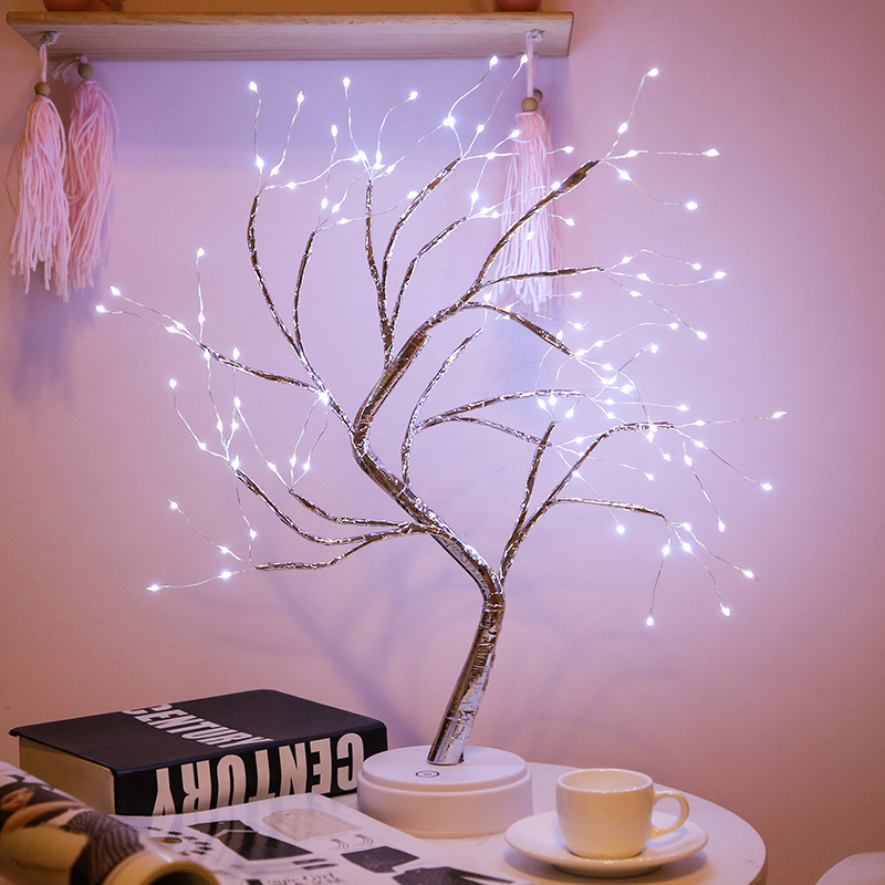 108 LED Tree Light Copper Wire Tree Warm white Lamp Adjustable Branches Fairy  artificial tree lights for Home Decoration