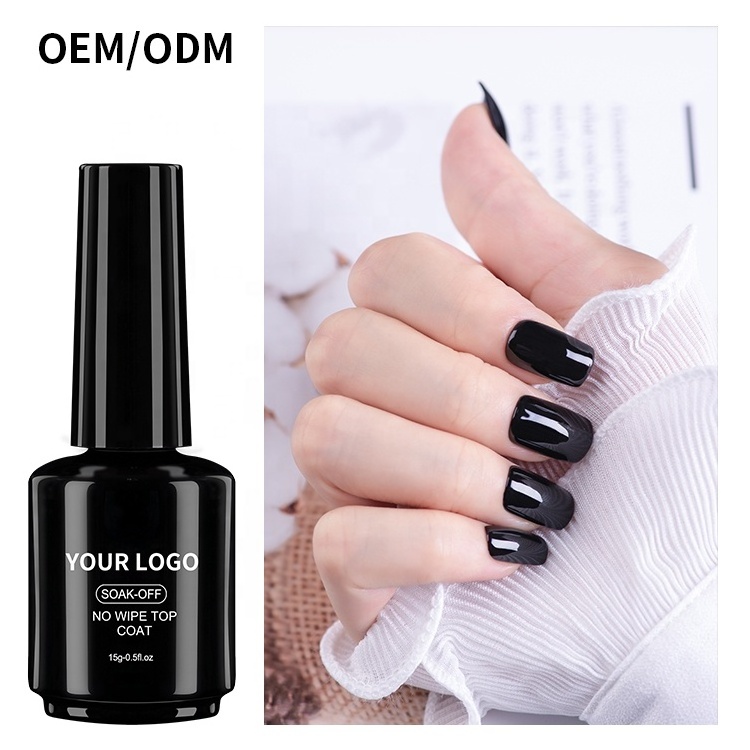 OEM ODM top gel varnish soak-off gel polish diamond top coat for nail art beauty