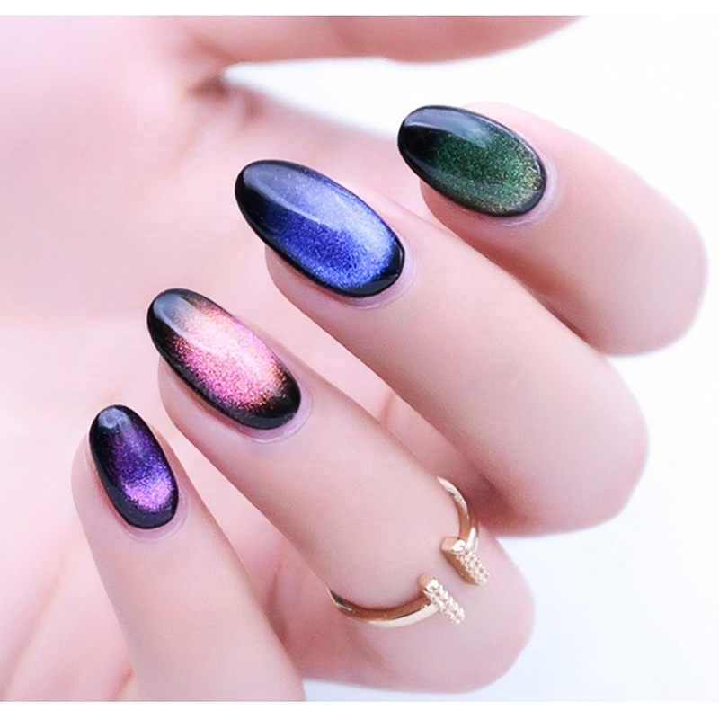 Private Label R S Nail 9D Magic Cat Eye Gel Hema Free Led Uv Lamp OEM 3 Step Gel Polish  Long Lasting Nail Beauty Supplies