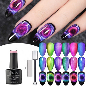 Private Label R S Nail 9D Magic Cat Eye Gel Hema Free Led Uv Lamp OEM 3 Step Gel Polish  Long Lasting Nail Beauty Supplies