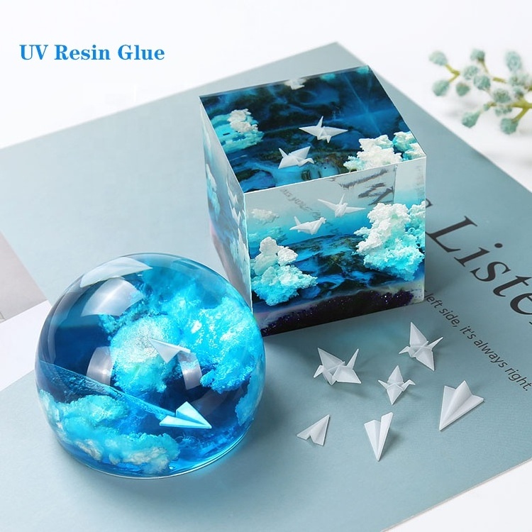 OEM Cheap Clear Hard Cure UV Resin Diy UV Glue Liquid Glue Transparent Curable Resin Jewelry Art Crafts White Liquid Glue Diy