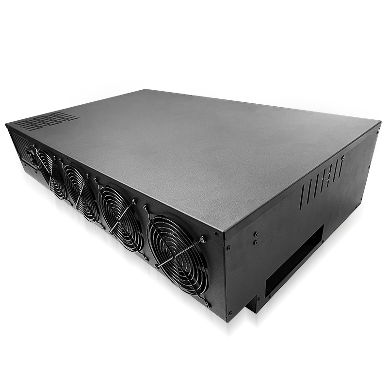 pc machine graphic card case chassis barebone system gpu with  fully motherboard new and 8gpu case