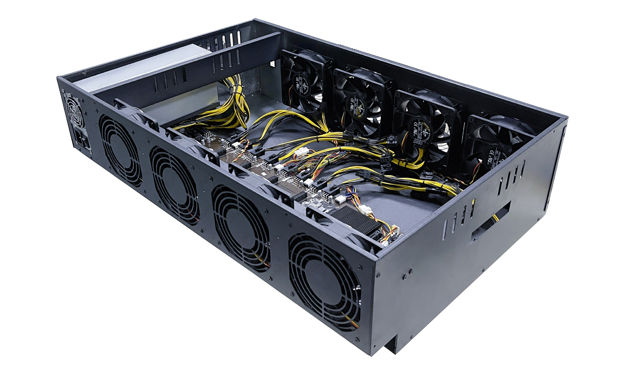 pc machine graphic card case chassis barebone system gpu with  fully motherboard new and 8gpu case