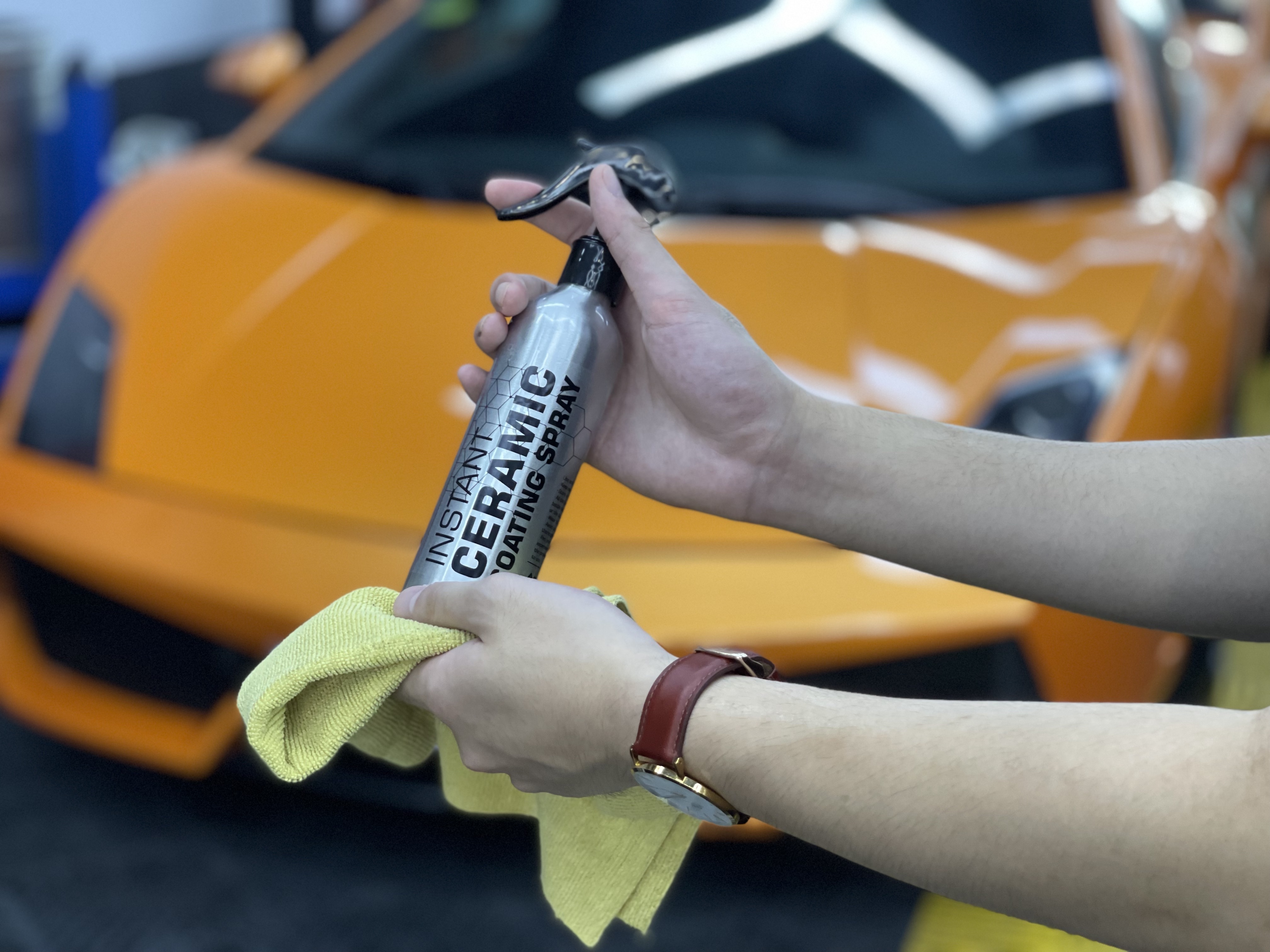 REAL Nano Ceramic Coating Quick Spray  With SiO2 For Hydrophobicity, Car Care, Shine, Waterless Wash, Body slippery | BY RANTIZ