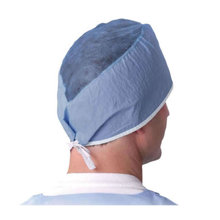 disposable medical surgical cap nurse cheap price medical suppliers non woven PP SMS medical bouffant doctor cap elastic