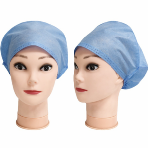 disposable medical surgical cap nurse cheap price medical suppliers non woven PP SMS medical bouffant doctor cap elastic