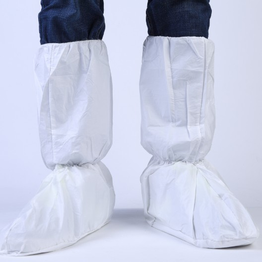 disposable boot cover White 60gsm Sms Surgical Tie On Clear Polyethylene Waterproof Disposable Boot Cover disposable boot cover