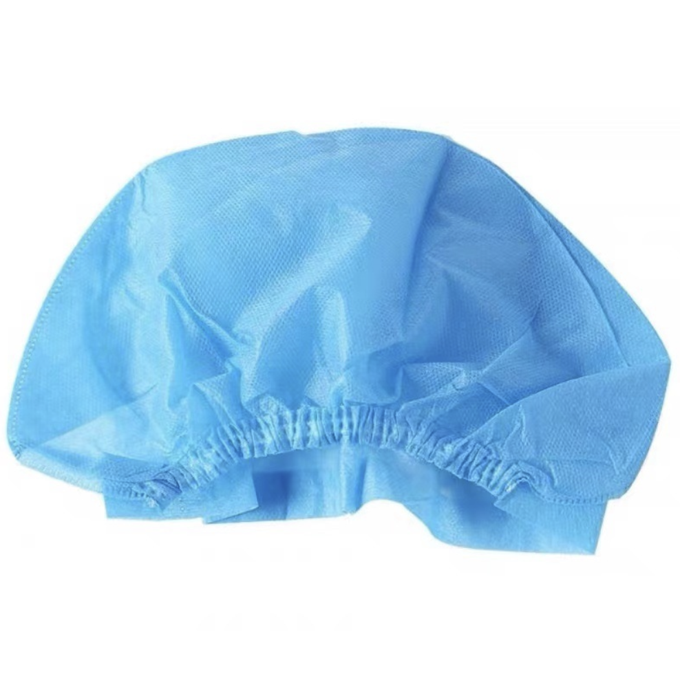 disposable medical surgical cap nurse cheap price medical suppliers non woven PP SMS medical bouffant doctor cap elastic