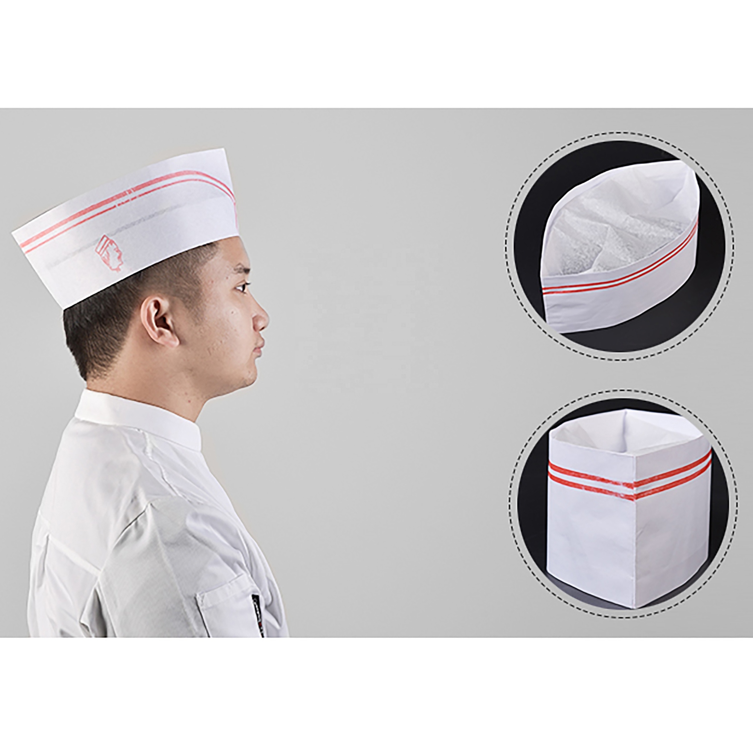 Disposable cheap paper chef hat custom toque chef