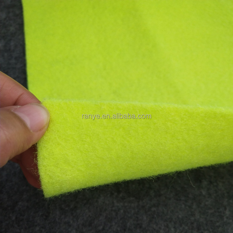 2mm 3mm tennis ball felt polyester cricket ball felt fabric sports felt needle punch non woven fabric