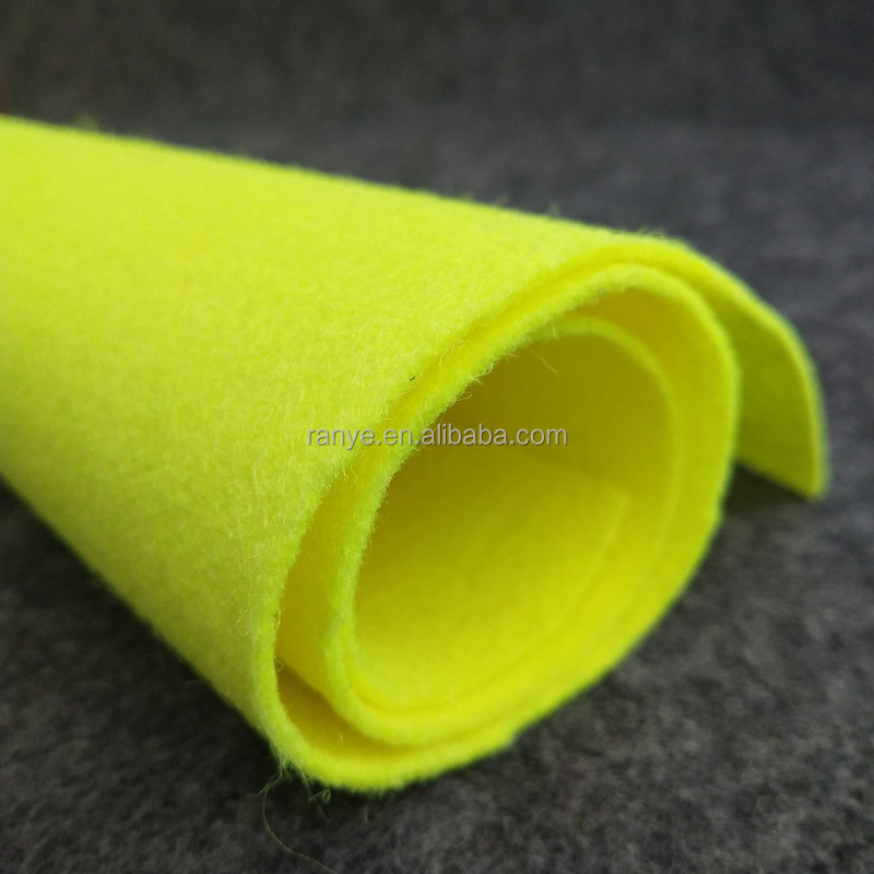 2MM 2.5MM Tennis Ball Fabric 260g 280g 100% Polyester Tennis Felt