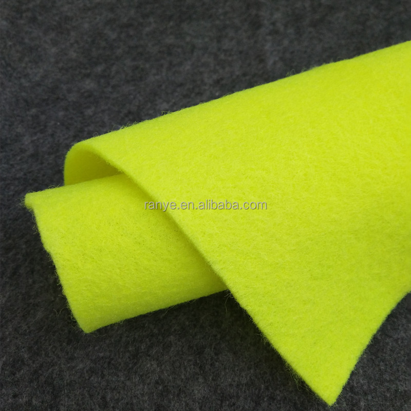 2MM 2.5MM Tennis Ball Fabric 260g 280g 100% Polyester Tennis Felt