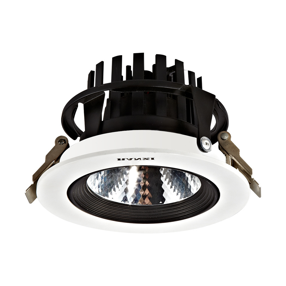 Aluminum Housing 15W 30W Led Recessed Down Light 3000K  24D CRI90+ Gimbal Rotation 150mm led down light  For Shopping Mall