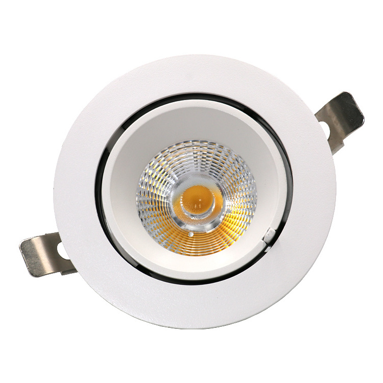 Hot Sale Hotel Down Lighting Fixture Aluminum Recessed Adjustable Anti Glare 30W COB LED Downlight