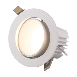 Modern Design Dimmable Adjustable Recessed 12W Round COB LED Celing Light For Commercial Lighting