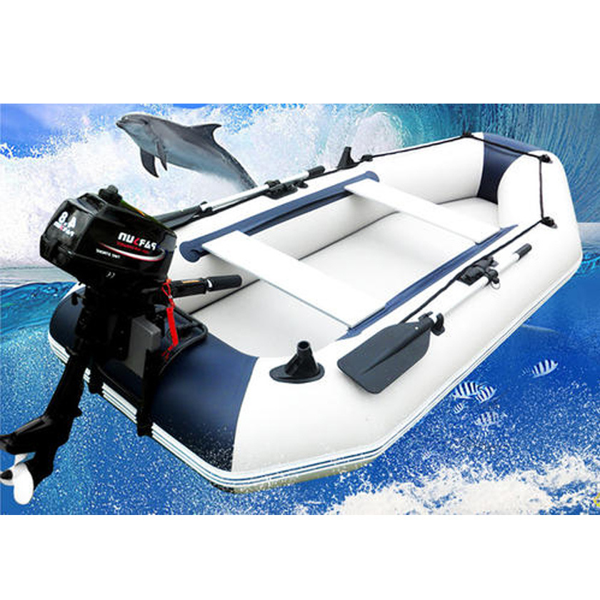 2021 High Quality Solarmarine 3 Person Wood Floor Fishing Inflatable Row Boat With Motor