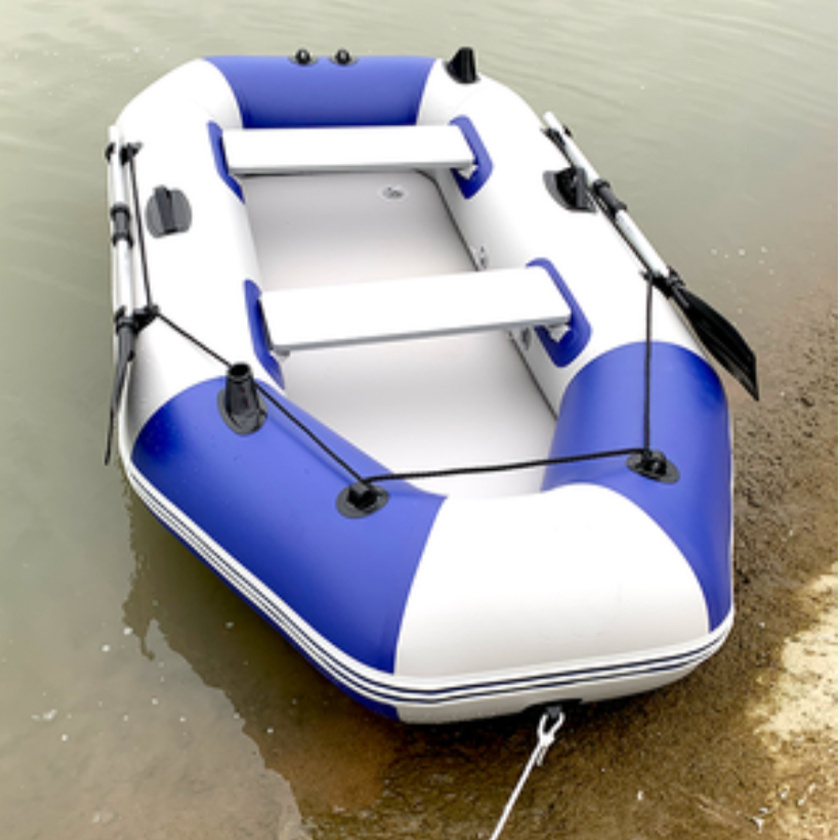 2021 High Quality Solarmarine 3 Person Wood Floor Fishing Inflatable Row Boat With Motor