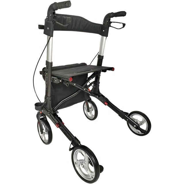 Rollator Walker with Comfort Handles and Thick Backrest