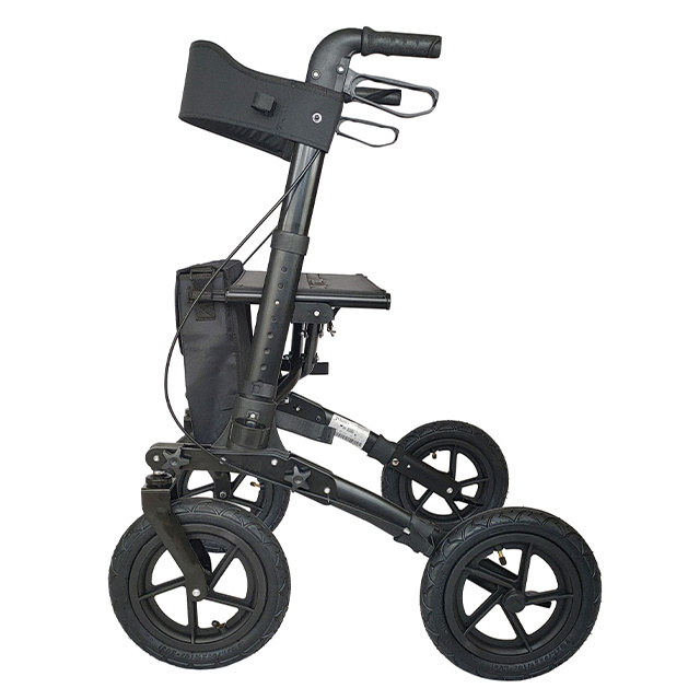 Rolling Walker for Seniors 4-leg Folding Rollator For Disabled