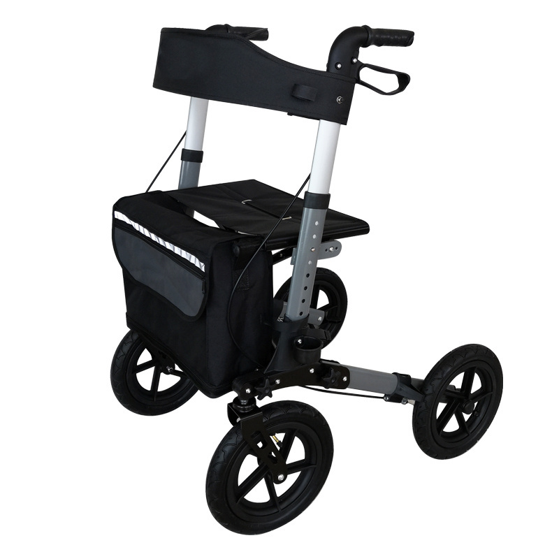 Rolling Walker for Seniors 4-leg Folding Rollator For Disabled