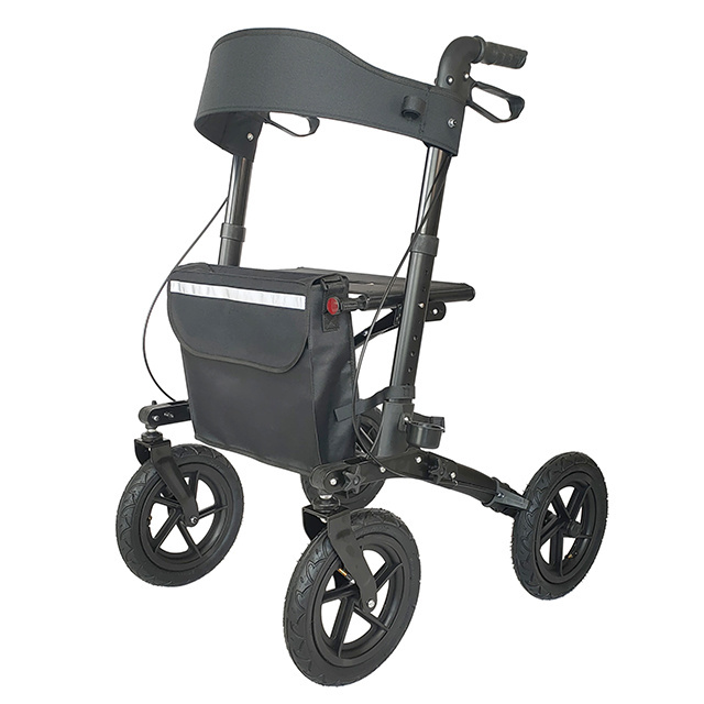 Rolling Walker for Seniors 4-leg Folding Rollator For Disabled