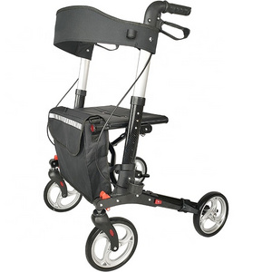 Rollator Walker with Comfort Handles and Thick Backrest