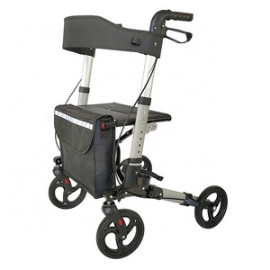 Medical titanium walker rollator shopping cart  with seat for elderly