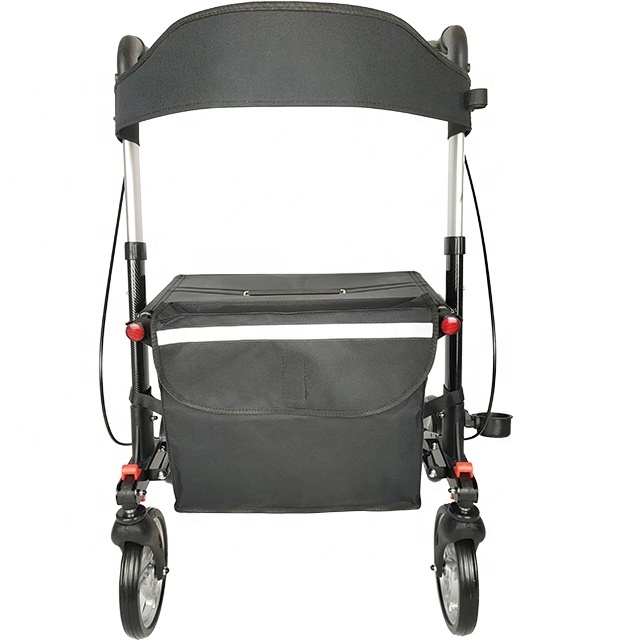 Rollator Walker with Comfort Handles and Thick Backrest