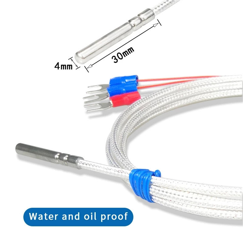 High Accuracy 3 Wire 4 Wire Waterproof PT1000 Rtd PT100 Temperature Sensor Thermocouple K Type Thermal Resistance