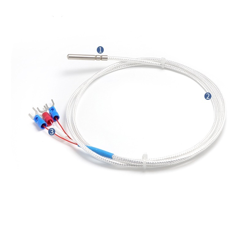 High Accuracy 3 Wire 4 Wire Waterproof PT1000 Rtd PT100 Temperature Sensor Thermocouple K Type Thermal Resistance