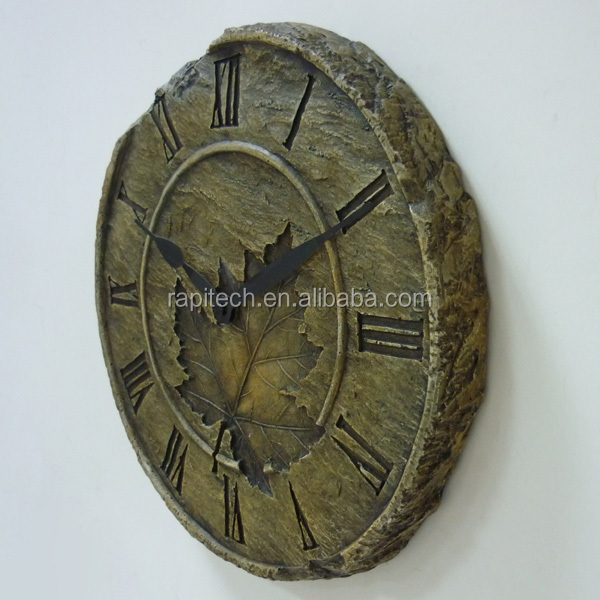 Indoor Outdoor Garden Decorative Polyresin Wall Clock