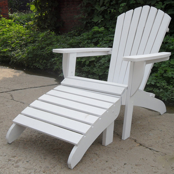 Outdoor Furniture Wooden Adirondack Chair with Ottoman