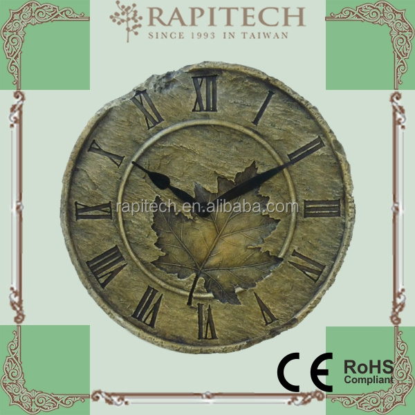 Indoor Outdoor Garden Decorative Polyresin Wall Clock