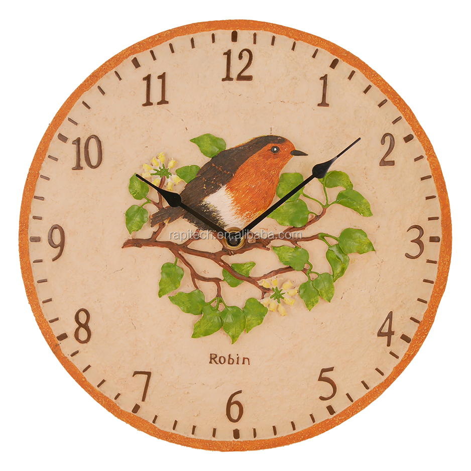 12 Inch Outdoor Polyresin Garden Clock