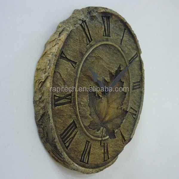 Indoor Outdoor Garden Decorative Polyresin Wall Clock