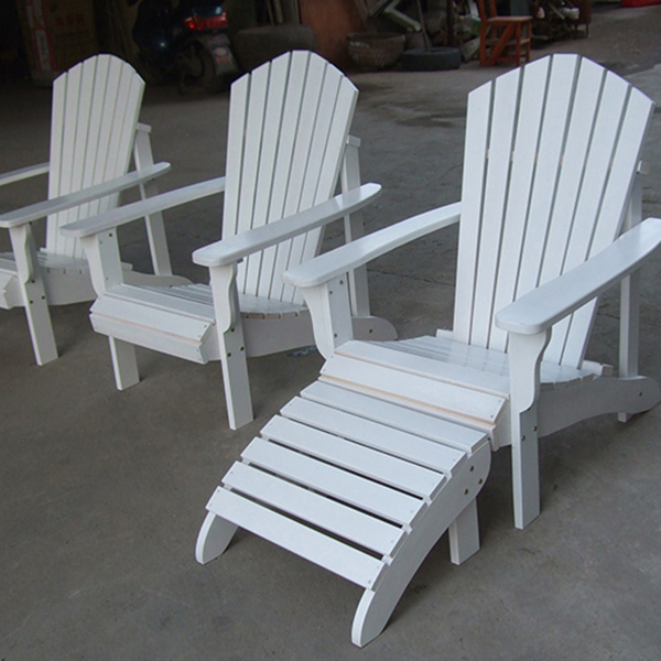 Outdoor Furniture Wooden Adirondack Chair with Ottoman