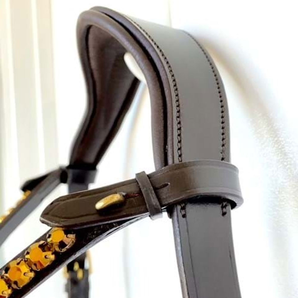 Heavy duty equestrian horse riding products black color leather horse racing bridles hot sale products