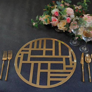 Wedding Suppliers Charger Plates Under Decor Acrylic Gold Mirror Placemat Mats For Dining Table