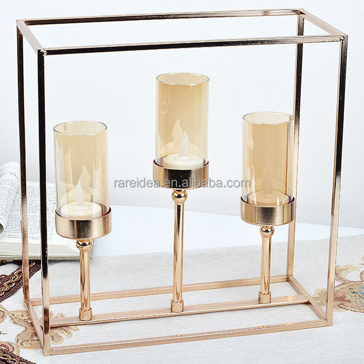 Candelabra Wedding Gold Centerpiece Candle For Birthday Party