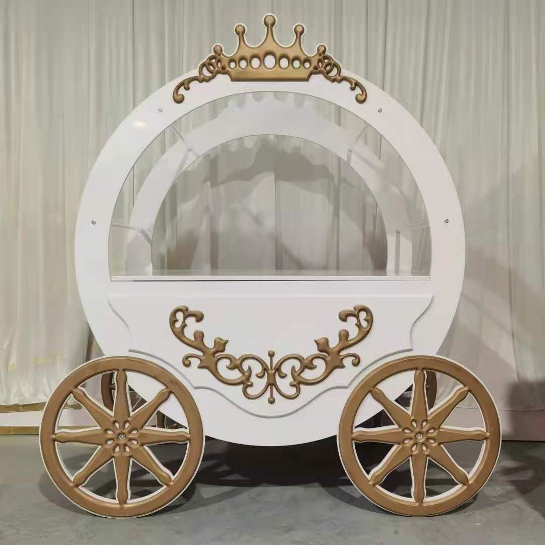 Hot Sale Wheel Wedding Display Flower Candy Desserts Display Party Sweet Cart