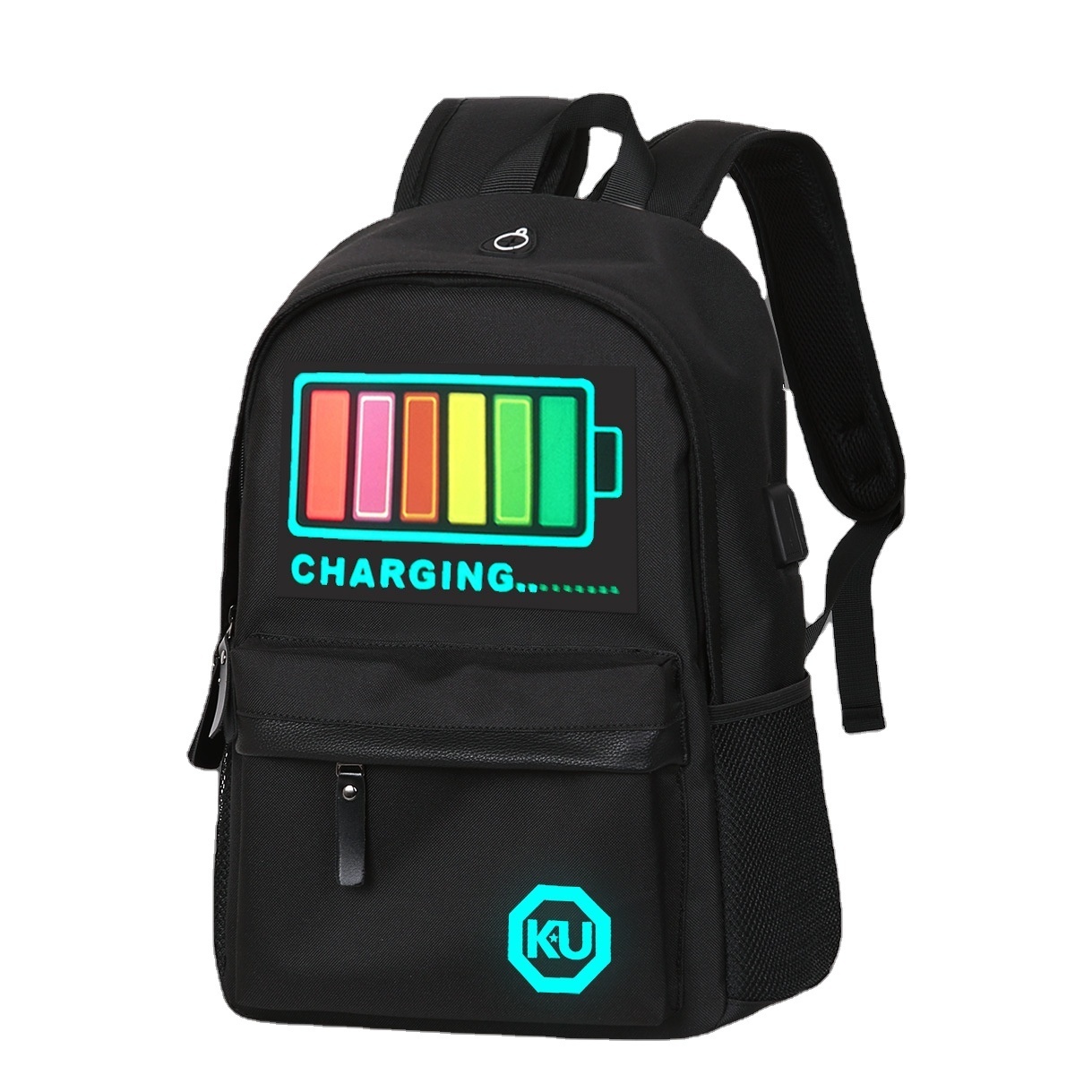 Wholesale LED Voice Vontrol Flash Backpack Personalized Light Shiny Gloss Waterproof School Backpacks Bag Student Mochilas