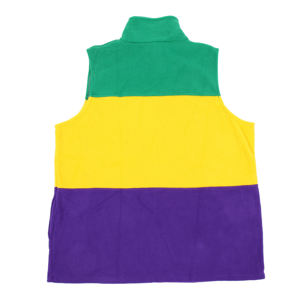 Rarewe Original Design Color Matching Mardi Gras Waistcoats Mom And Me Polar Fleece Vest Carnival Girls Jackets