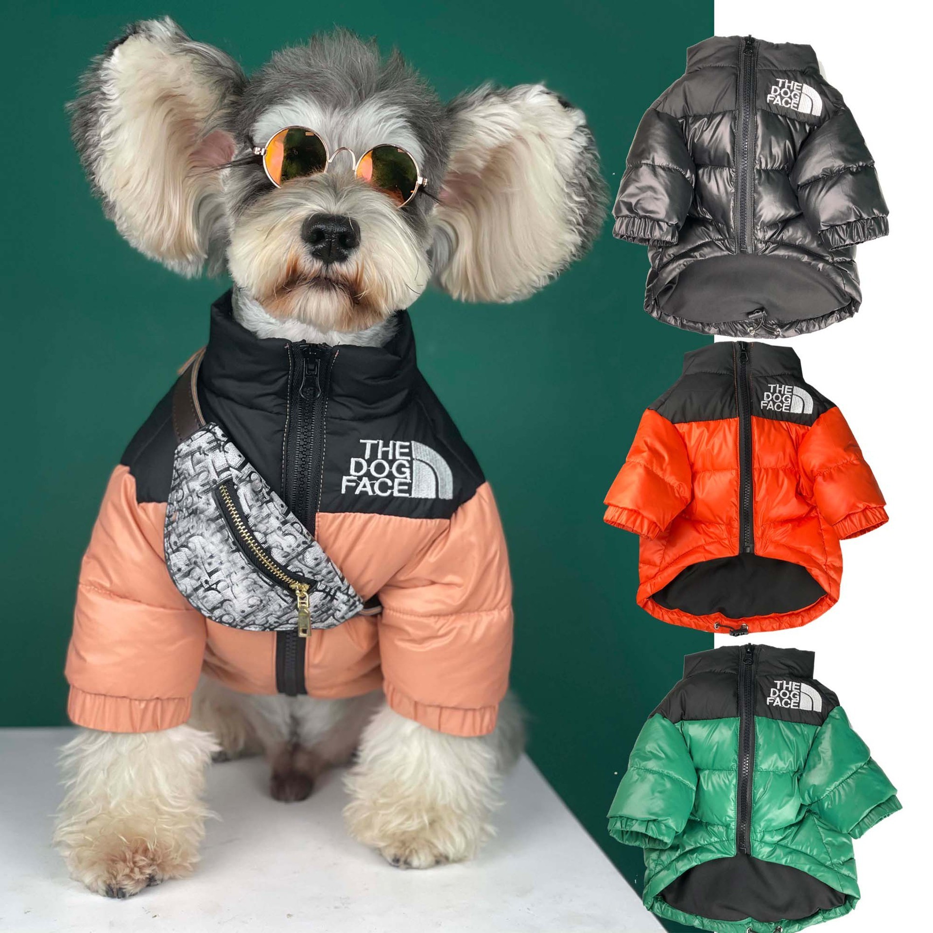 The Dog Face designer luxury winter cotton pet warm dog coat