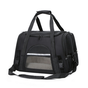 Soft sided puppy carrier airline approved collapsible cat carrier