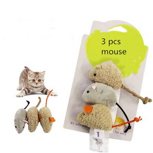 Interactive cats toys fun soft fleece mouse catnip toys for cats