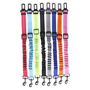 Car Travel Accessories 8 Colors Elastic Bungee Adjustable Dog Car Seat Belts