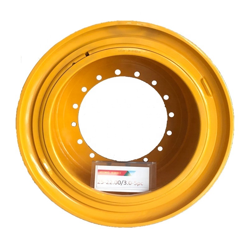 Chile construction wheel rim supplier price 3pcs 5pcs OTR wheel rim CAT 966 25-22.00/3.0 engineering wheel rim